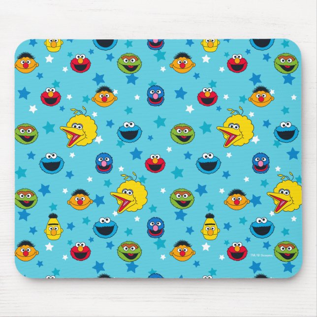 Sesame Street | Best Friends Star Pattern Mouse Mat (Front)