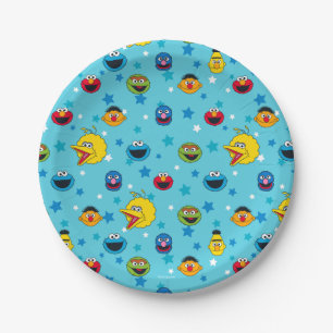 Sesame Street   Best Friends Star Pattern Paper Plate