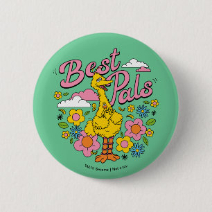 Sesame Street   Best Yellow Bird Pals 6 Cm Round Badge