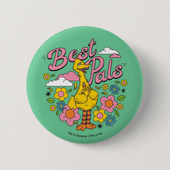 Sesame Street | Best Yellow Bird Pals 6 Cm Round Badge (Front)