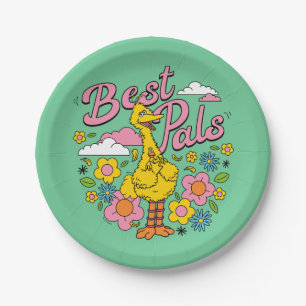 Sesame Street Best Yellow Bird Pals Paper Plate
