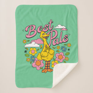 Sesame Street   Best Yellow Bird Pals Sherpa Blanket