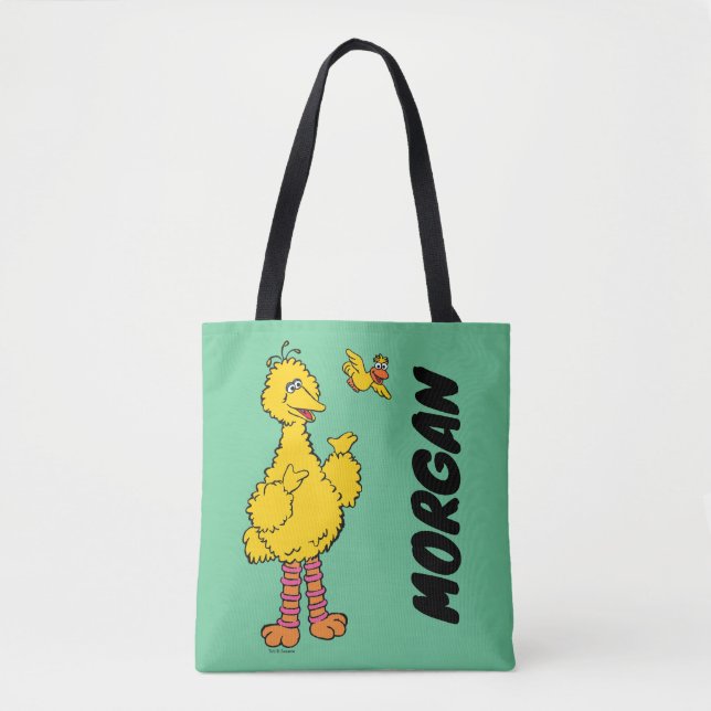 Sesame Street | Big Bird & Little Bird | Add Name Tote Bag (Front)
