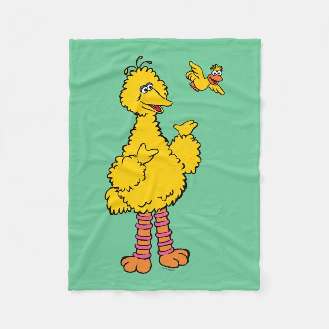 Sesame Street | Big Bird & Little Bird Fleece Blanket (Front)