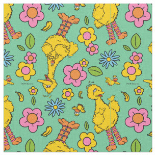 Sesame Street   Big Bird & Little Bird Pattern Fabric