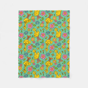 Sesame Street Big Bird & Little Bird Pattern Fleece Blanket