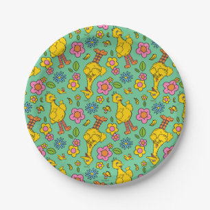 Sesame Street Big Bird & Little Bird Pattern Paper Plate