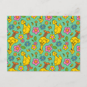 Sesame Street Big Bird & Little Bird Pattern Postcard