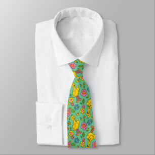 Sesame Street Big Bird & Little Bird Pattern Tie