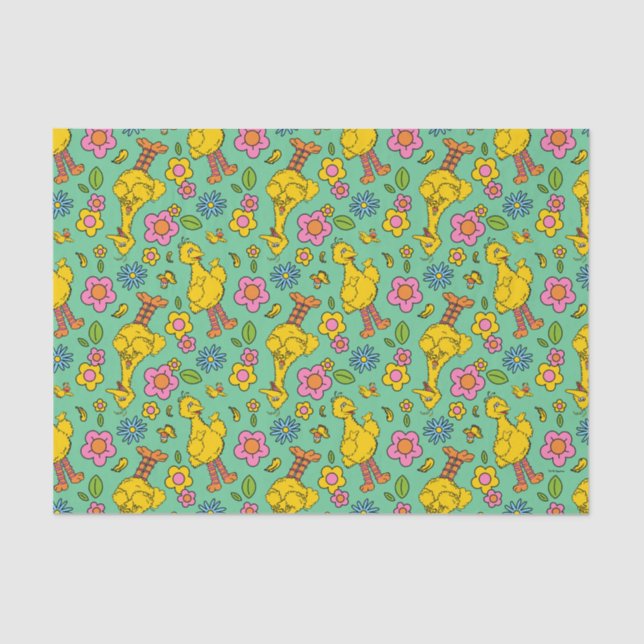 Sesame Street | Big Bird & Little Bird Pattern Tissue Paper (Front)
