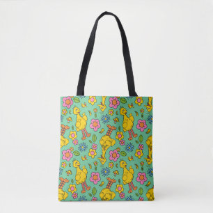 Sesame Street Big Bird & Little Bird Pattern Tote Bag
