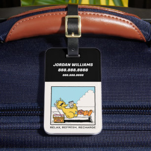 Sesame Street   Big Bird Relax   Add Your Info Luggage Tag