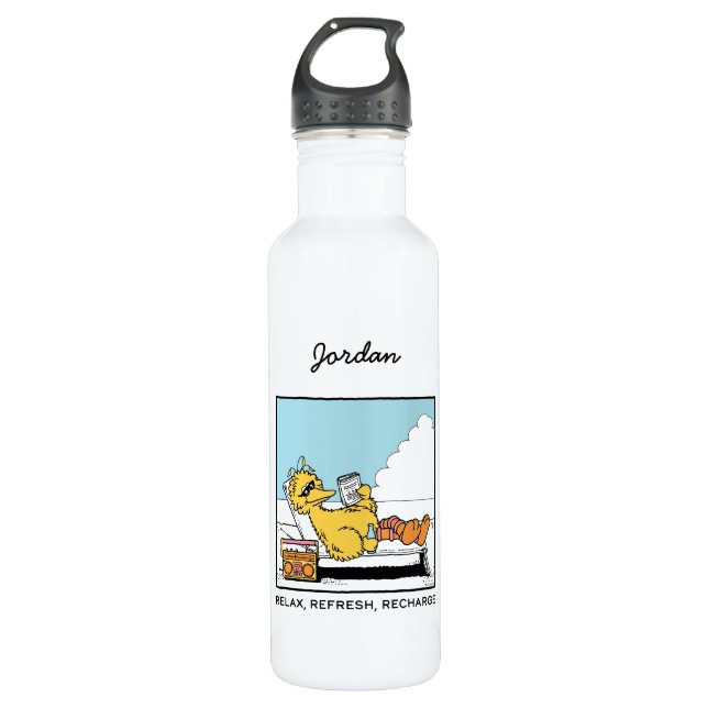 Sesame Street | Big Bird Relax | Add Your Name 710 Ml Water Bottle (Front)