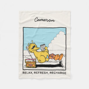 Sesame Street   Big Bird Relax   Add Your Name Fleece Blanket
