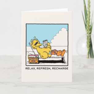 Sesame Street Big Bird Relax Refresh Recharge Holiday Card