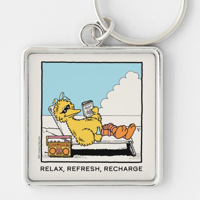 Sesame Street | Big Bird Relax Refresh Recharge Key Ring (Front)