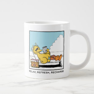 Sesame Street Big Bird Relax Refresh Recharge Large Coffee Mug