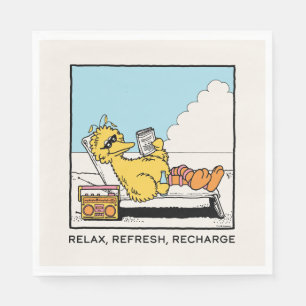 Sesame Street   Big Bird Relax Refresh Recharge Napkin