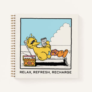 Sesame Street Big Bird Relax Refresh Recharge Notebook