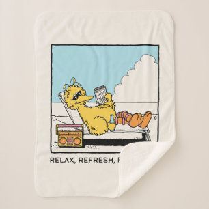Sesame Street   Big Bird Relax Refresh Recharge Sherpa Blanket