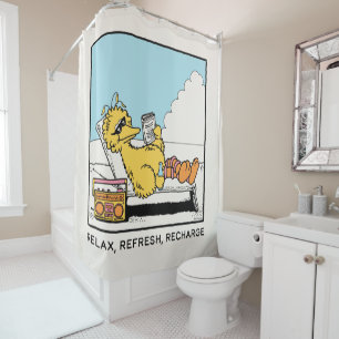 Sesame Street Big Bird Relax Refresh Recharge Shower Curtain