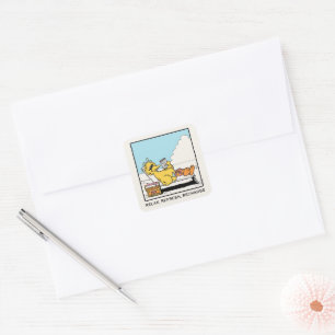 Sesame Street Big Bird Relax Refresh Recharge Square Sticker