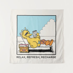 Sesame Street Big Bird Relax Refresh Recharge Tapestry