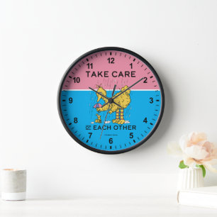Sesame Street Big Bird Take Care of Each Other Clock
