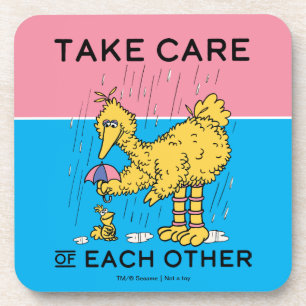 Sesame Street Big Bird Take Care of Each Other Coaster