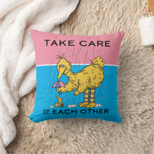 Sesame Street Big Bird Take Care of Each Other Cushion
