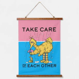Sesame Street Big Bird Take Care of Each Other Hanging Tapestry