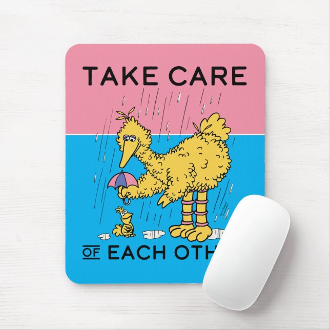 Sesame Street | Big Bird Take Care of Each Other Mouse Mat (With Mouse)