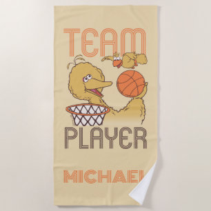 Sesame Street   Bird Bird Team Player Beach Towel