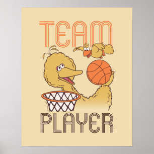 Sesame Street Bird Bird Team Player Poster