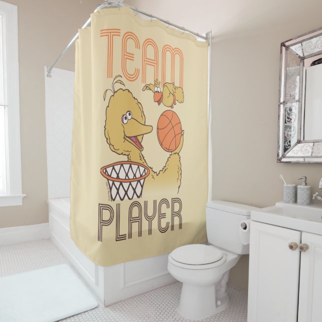 Sesame Street | Bird Bird Team Player Shower Curtain (In Situ)