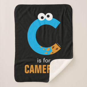 Sesame Street C is for Cookie Monster Sherpa Blanket