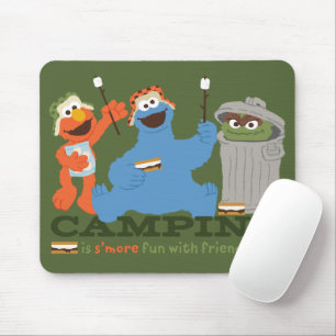 Sesame Street Camping Is S'more Fun With Friends Mouse Mat