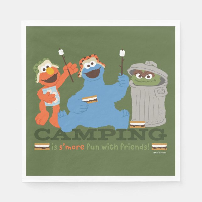 Sesame Street | Camping Is S'more Fun With Friends Napkin (Front)
