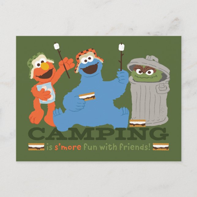 Sesame Street | Camping Is S'more Fun With Friends Postcard (Front)