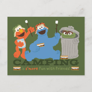 Sesame Street Camping Is S'more Fun With Friends Postcard