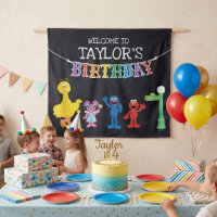 Sesame Street Chalkboard Birthday Welcome