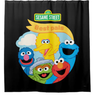Sesame Street Character Art Shower Curtain