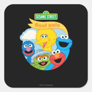 Sesame Street Character Art Square Sticker