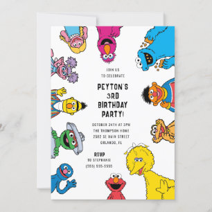 Sesame Street Character Birthday Invitation