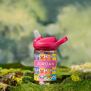 Sesame Street Character Eyes   Add Your Name Water Bottle