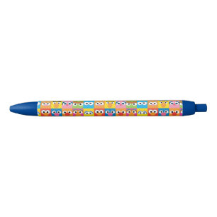 Sesame Street Character Eyes Pattern Blue Ink Pen