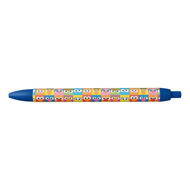 Sesame Street Character Eyes Pattern Blue Ink Pen (Front)
