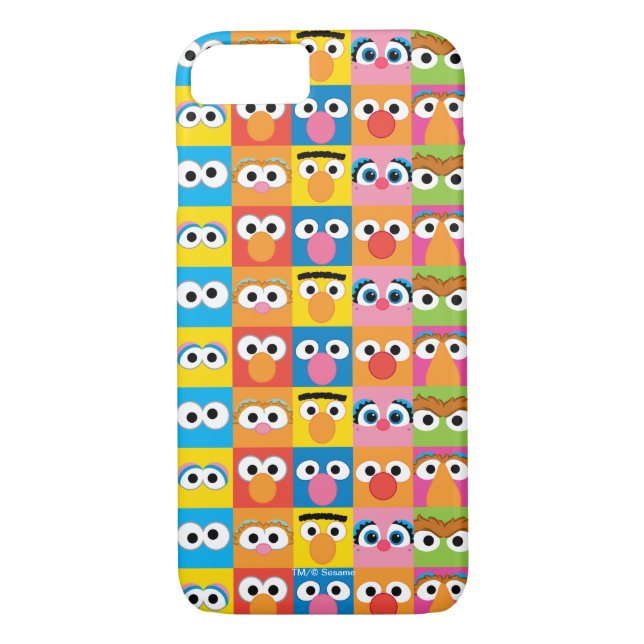 Sesame Street Character Eyes Pattern Case-Mate iPhone Case (Back)