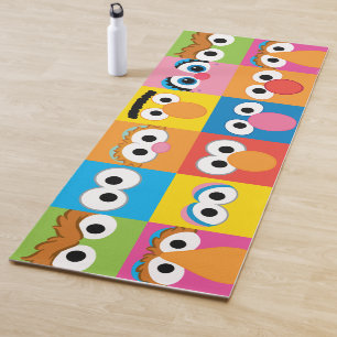 Sesame Street Character Eyes Pattern Yoga Mat