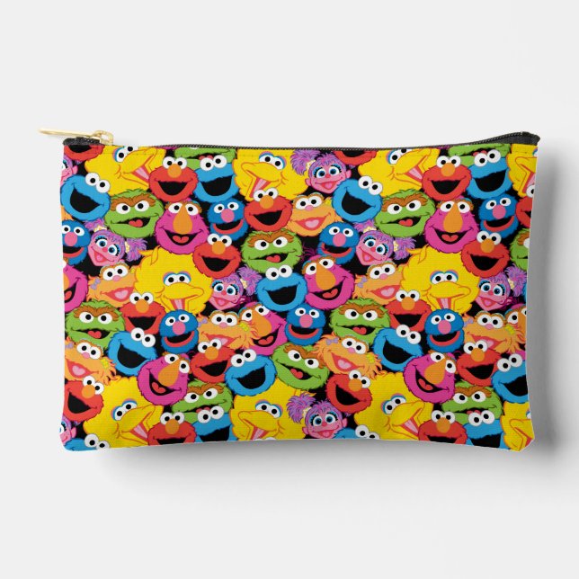 Sesame Street Character Faces Pattern Accessory Pouch (Front)